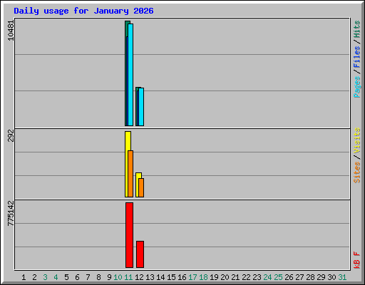 Daily usage for January 2026