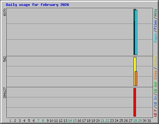 Daily usage for February 2026