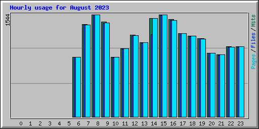 Hourly usage for August 2023