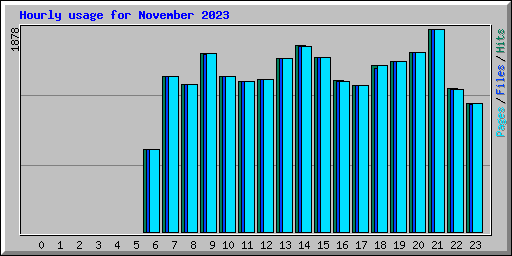 Hourly usage for November 2023