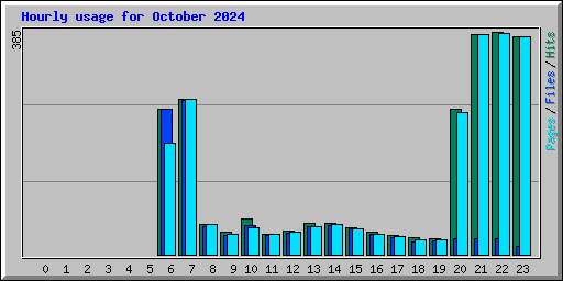 Hourly usage for October 2024