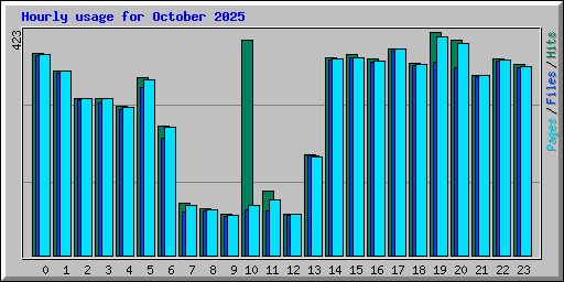 Hourly usage for October 2025