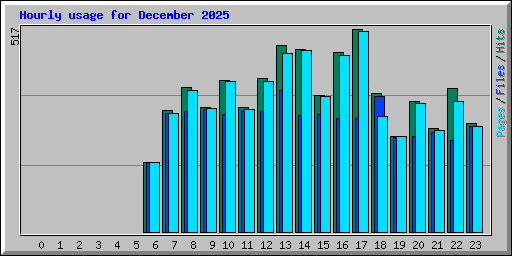 Hourly usage for December 2025